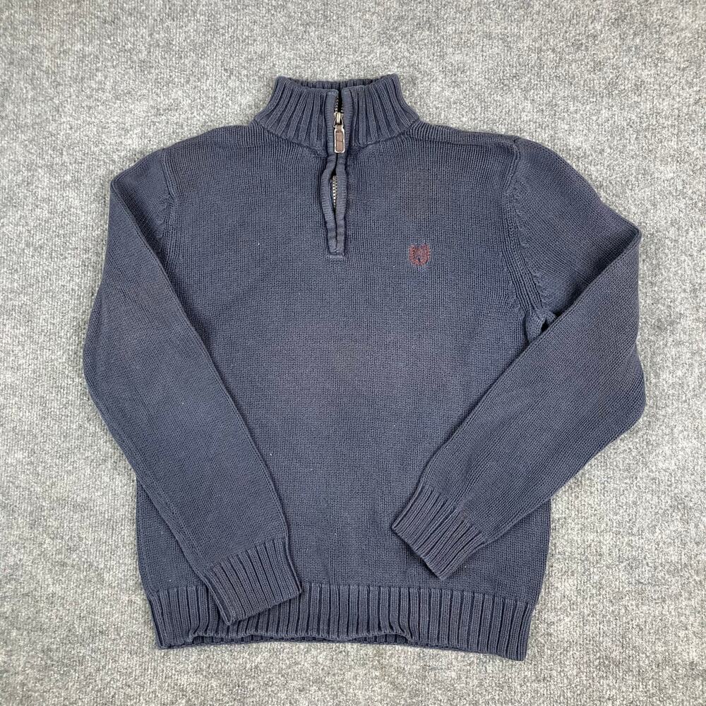 Chaps Sweater Mens S Navy Quarter Zip Knit Pullover‎ Classic Casual